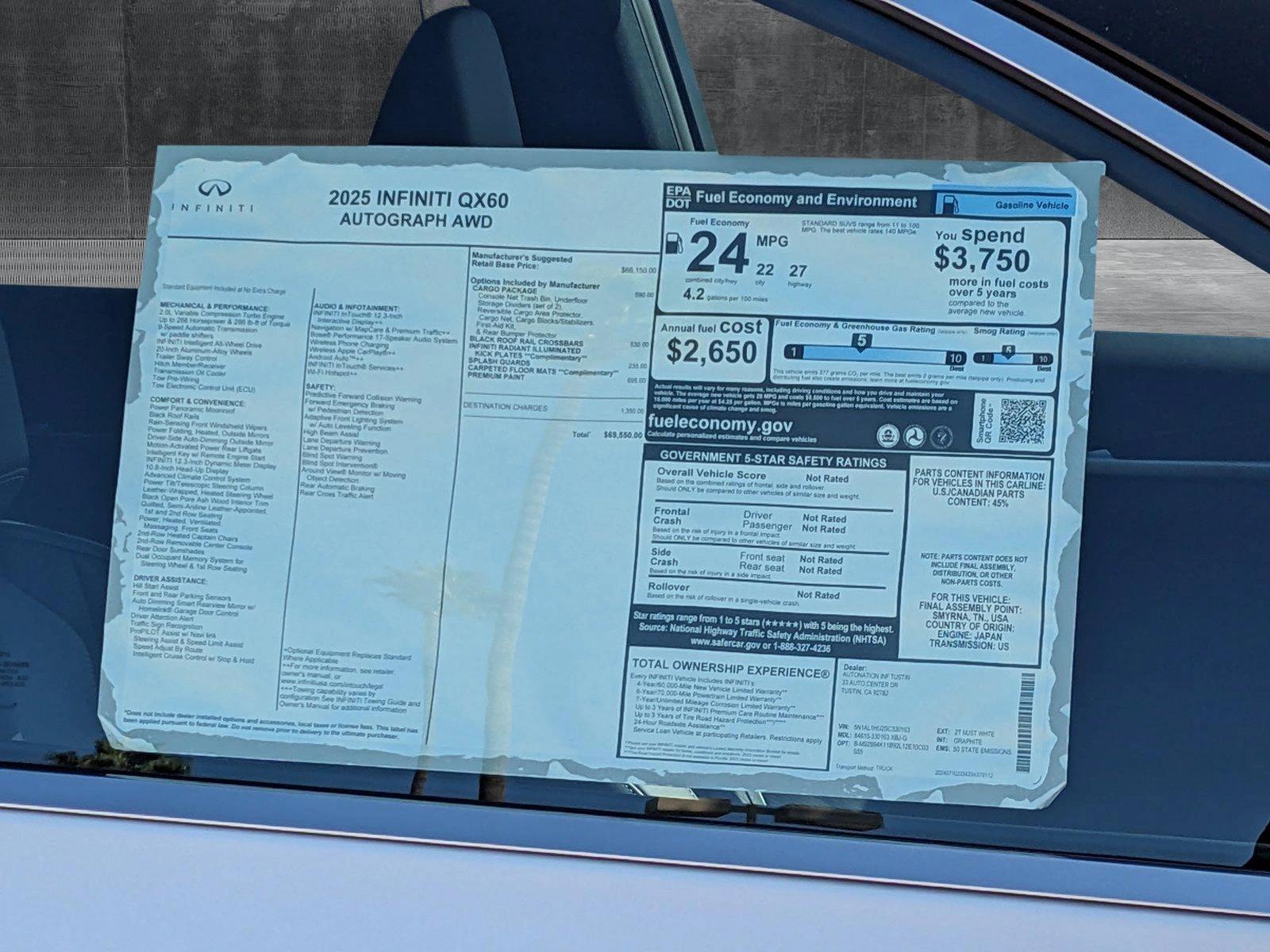 2025 INFINITI QX60 Vehicle Photo in Tustin, CA 92782