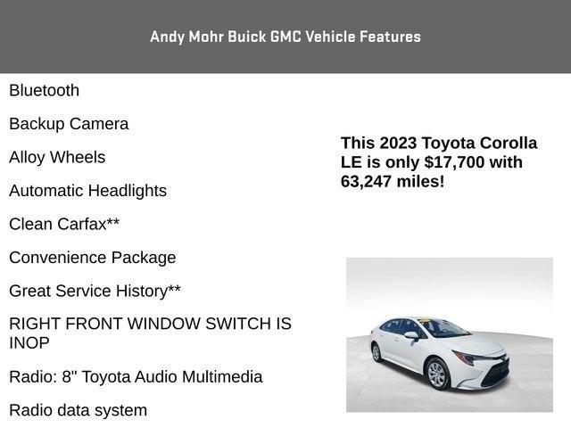 2023 Toyota Corolla Vehicle Photo in Fishers, IN 46038