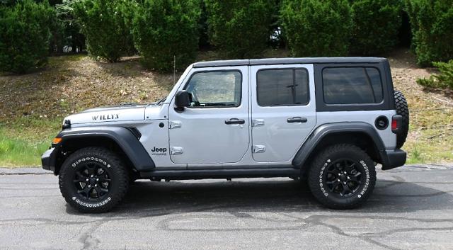 Used 2020 Jeep Wrangler Unlimited Willys with VIN 1C4HJXDG5LW190265 for sale in Norwood, MA