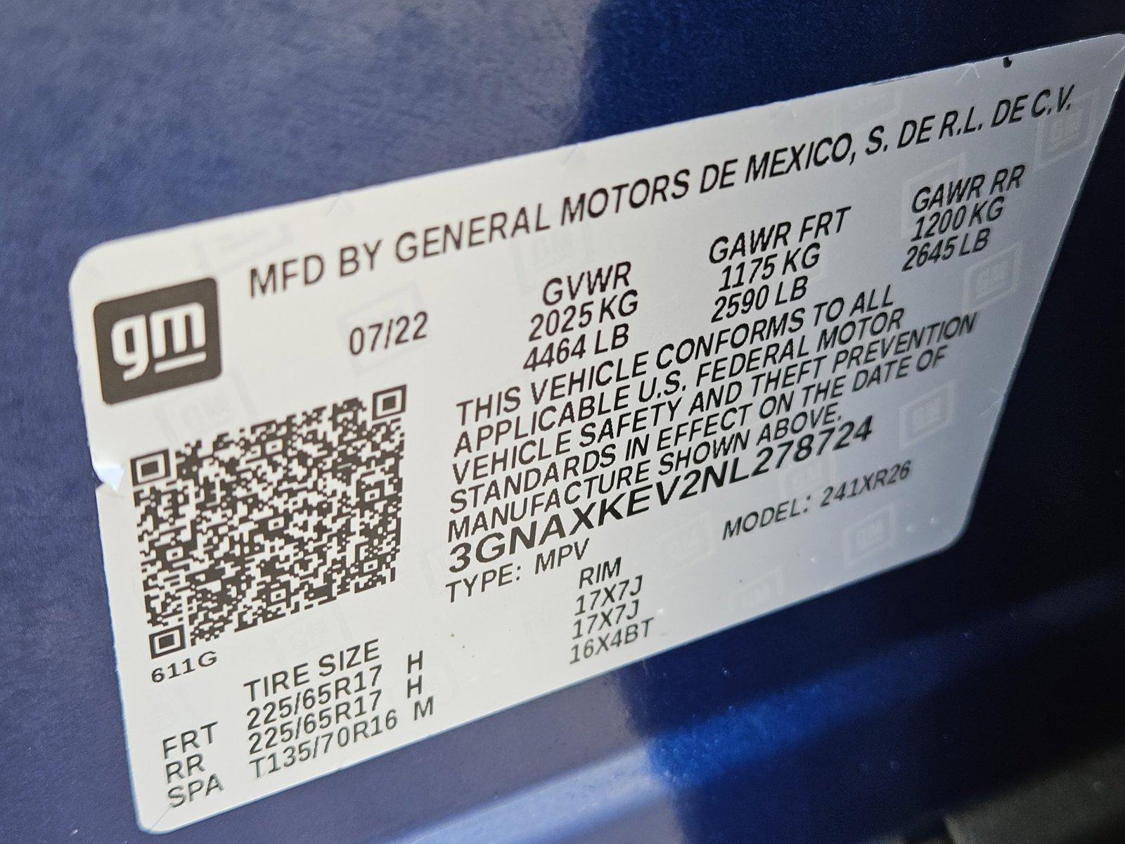 2022 Chevrolet Equinox Vehicle Photo in CORPUS CHRISTI, TX 78416-1100