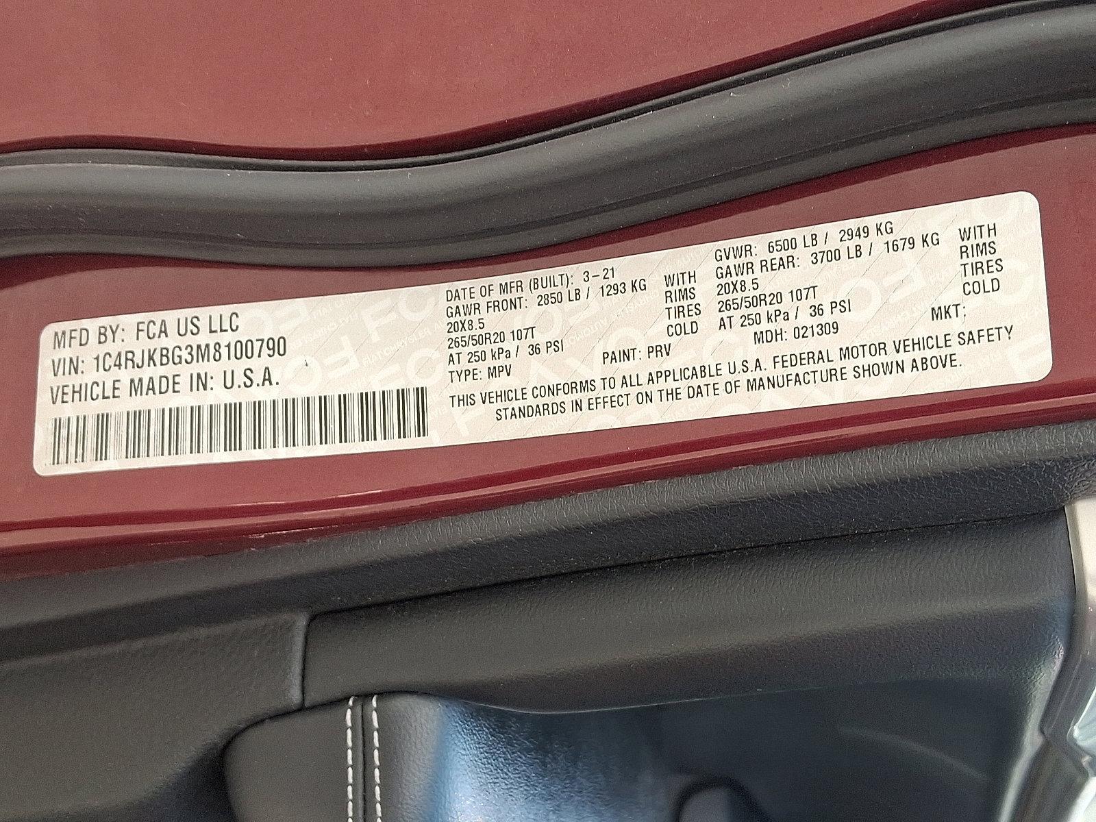 2021 Jeep Grand Cherokee L Vehicle Photo in Harrisburg, PA 17111-1033
