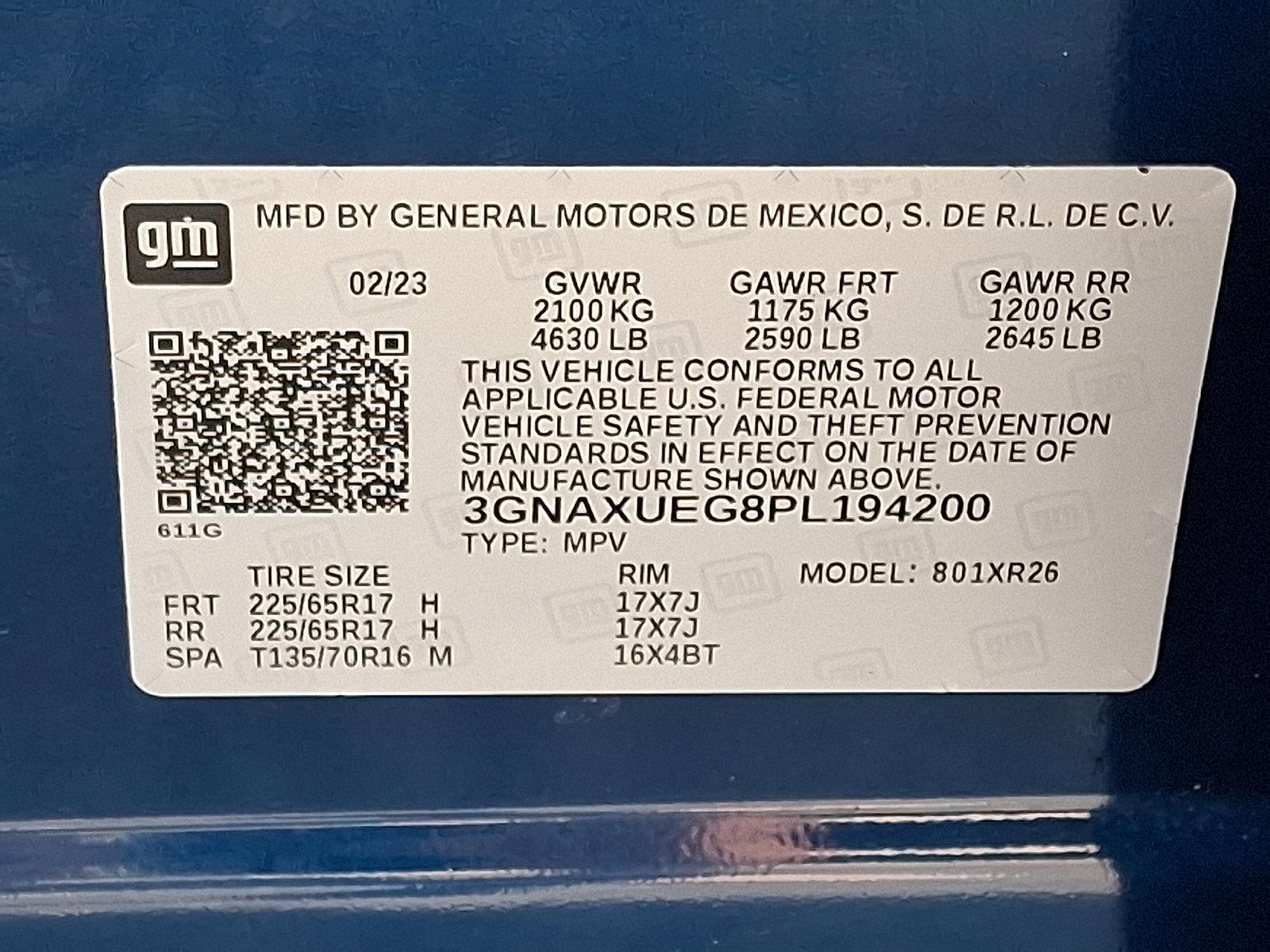 2023 Chevrolet Equinox Vehicle Photo in BETHLEHEM, PA 18017-9401
