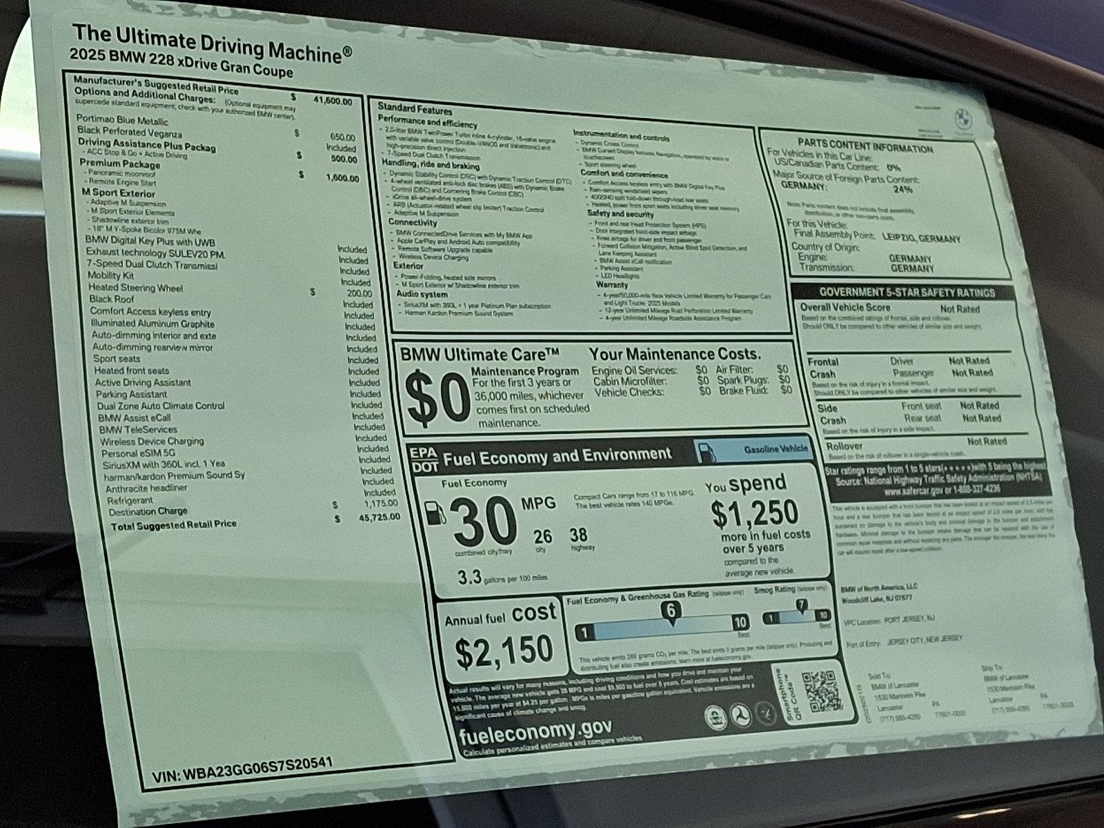 2025 BMW 228 xDrive Vehicle Photo in Lancaster, PA 17601