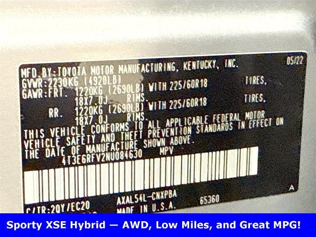 2022 Toyota RAV4 Hybrid Vehicle Photo in EVERETT, WA 98203-5662