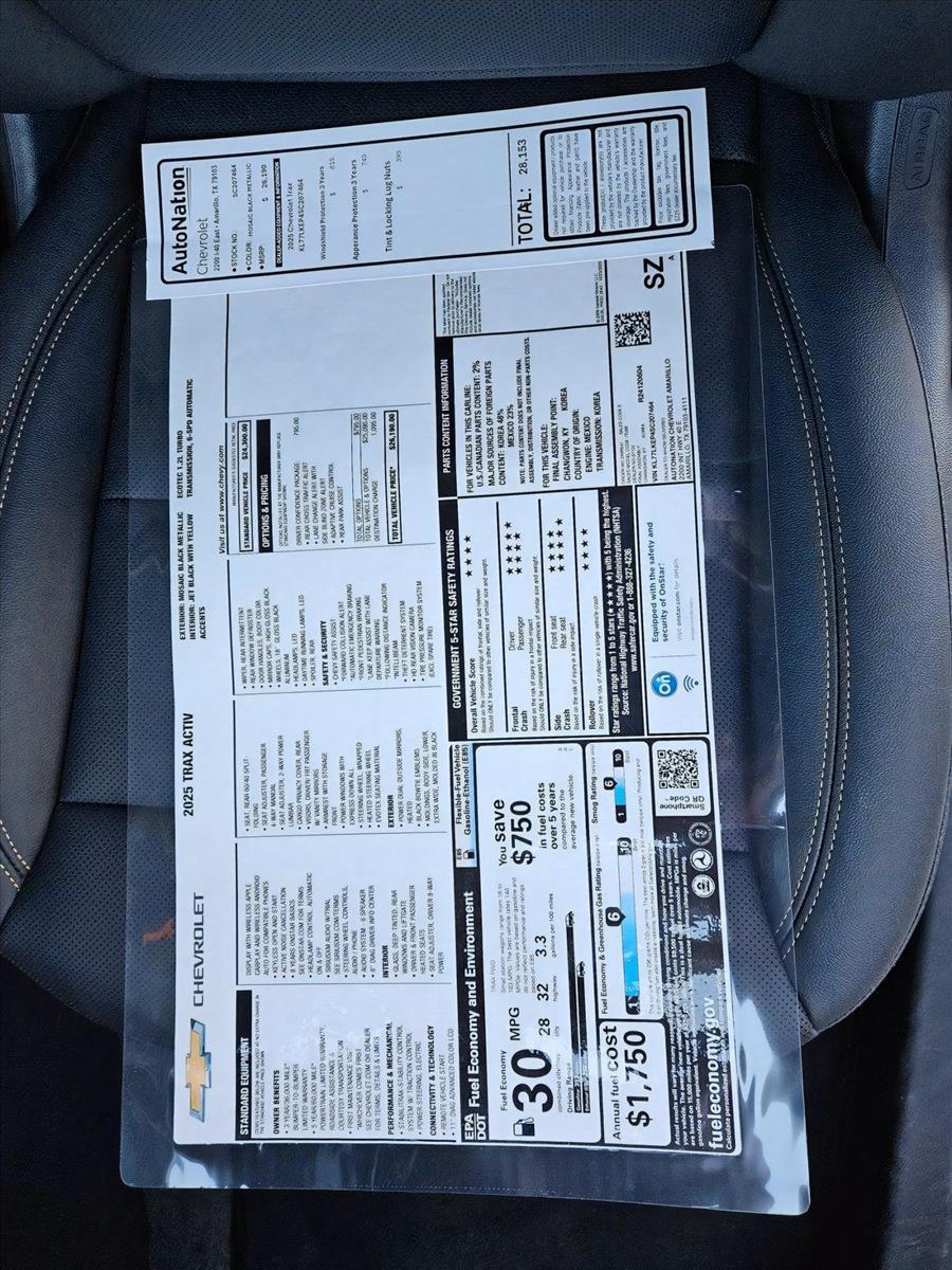 2025 Chevrolet Trax Vehicle Photo in AMARILLO, TX 79103-4111