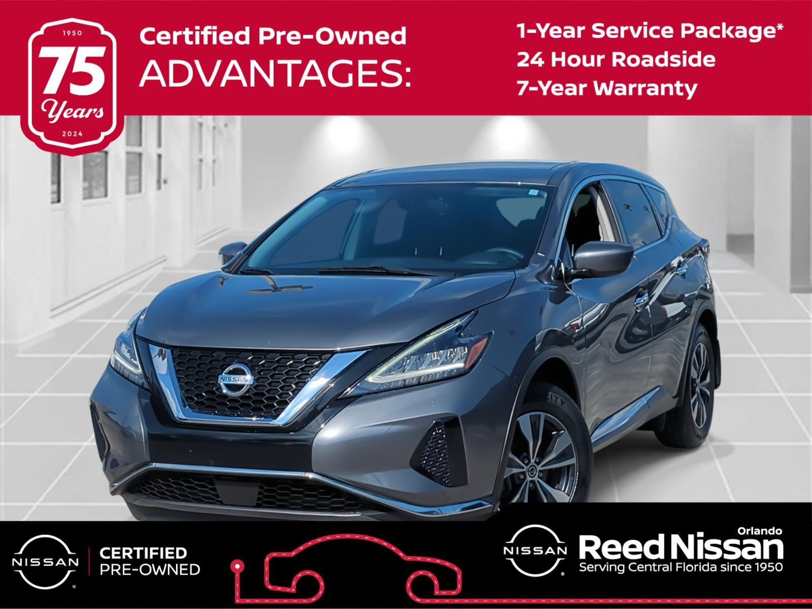 Certified 2021 Nissan Murano S with VIN 5N1AZ2AJ8MC129777 for sale in Orlando, FL