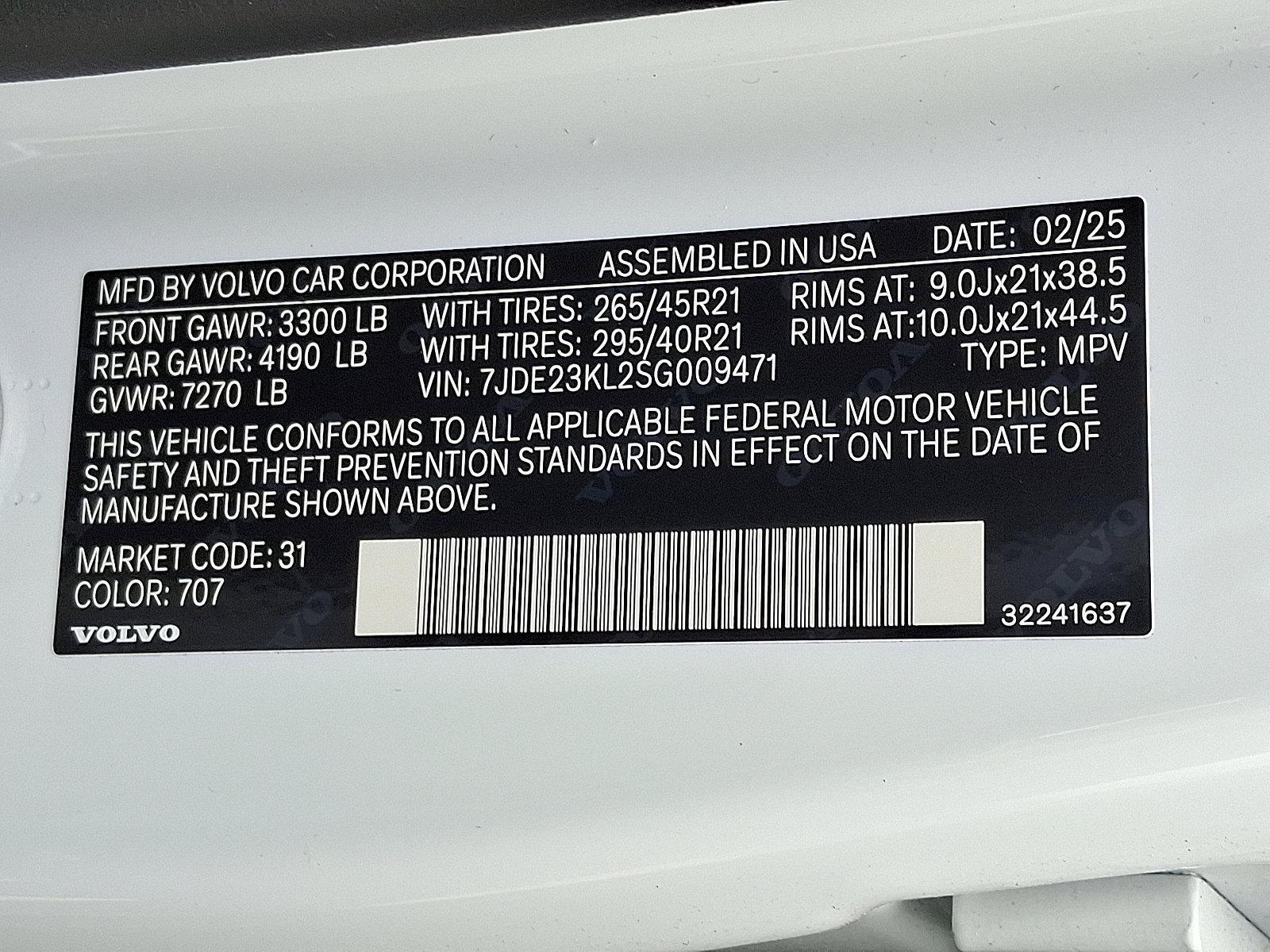2025 Volvo EX90 Vehicle Photo in Trevose, PA 19053