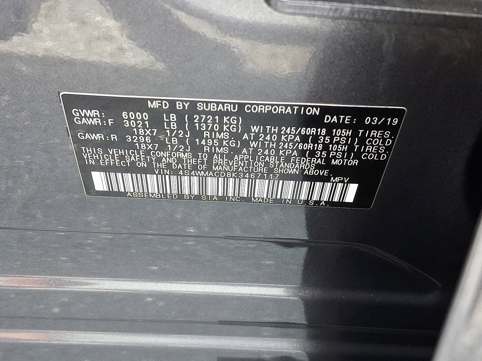 2019 Subaru Ascent Vehicle Photo in Harrisburg, PA 17111