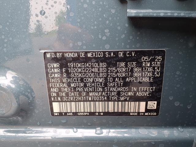 2026 Honda HR-V Vehicle Photo in Oshkosh, WI 54904