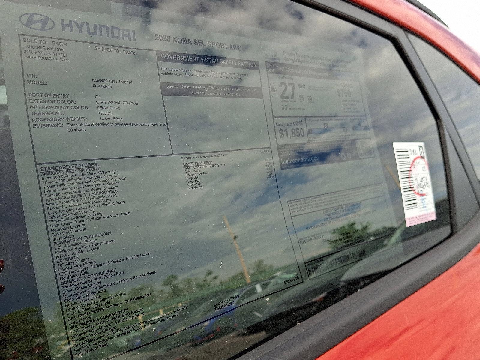 2026 Hyundai KONA Vehicle Photo in Harrisburg, PA 17111