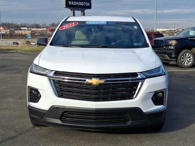 Certified 2022 Chevrolet Traverse LS with VIN 1GNEVFKWXNJ185209 for sale in Washington, PA