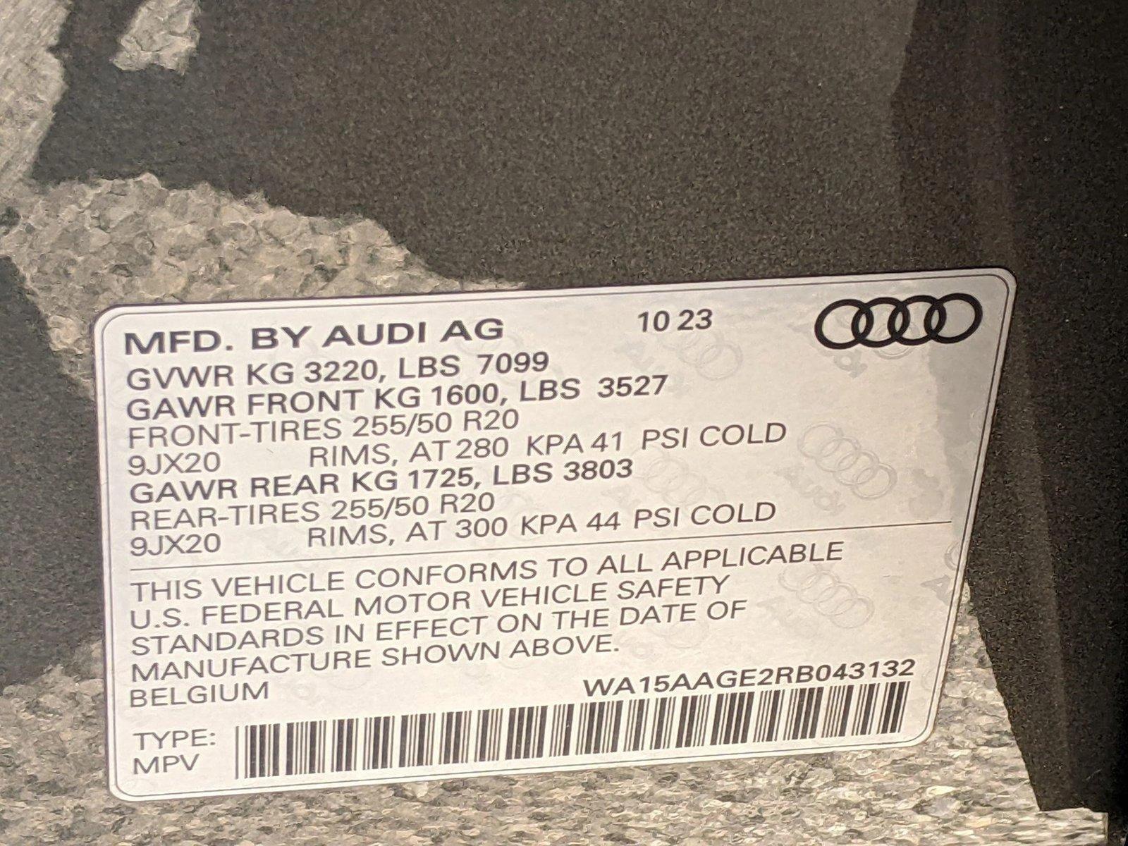 2024 Audi Q8 e-tron Vehicle Photo in Cockeysville, MD 21030