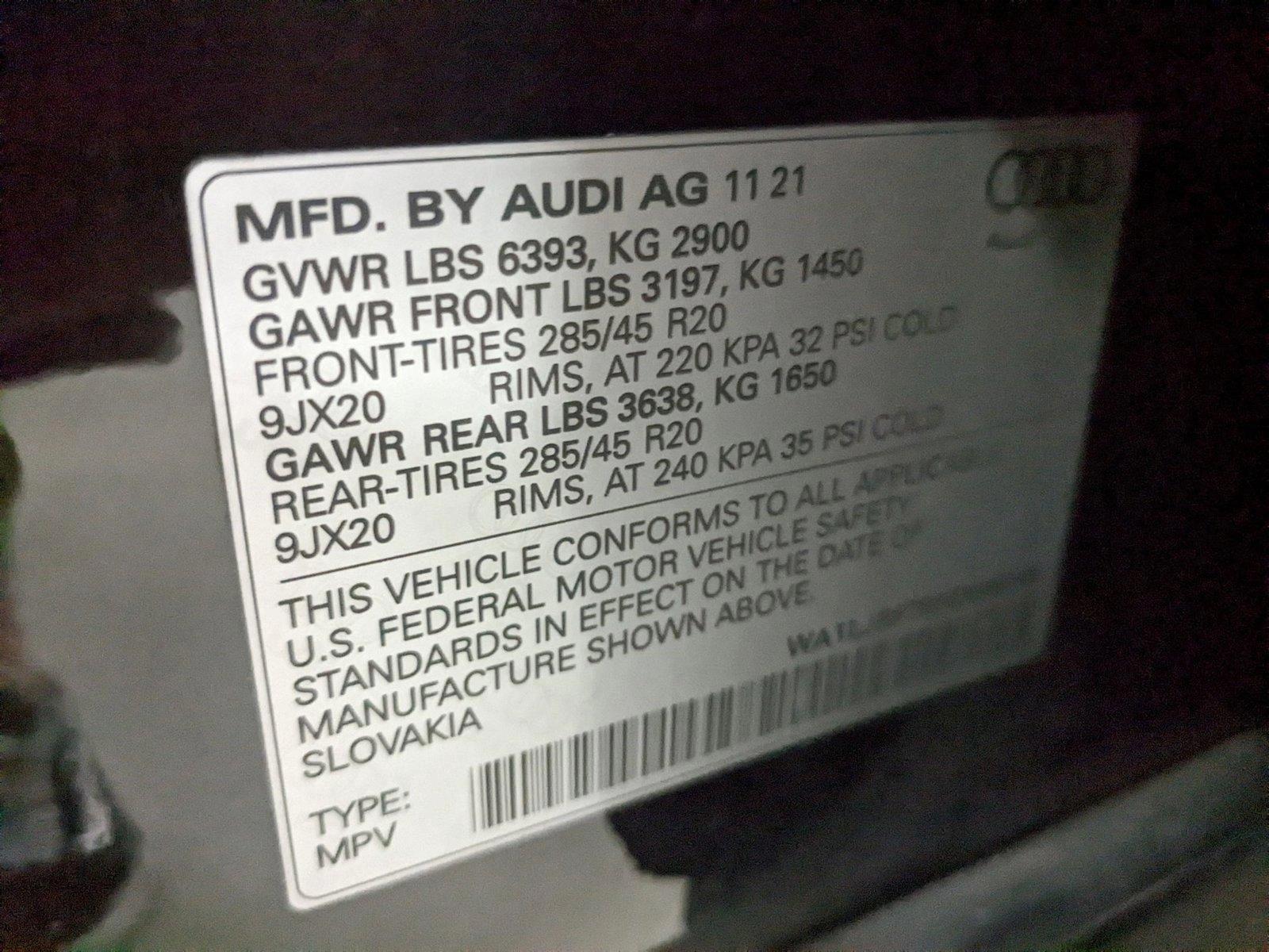 2022 Audi Q7 Vehicle Photo in Pompano Beach, FL 33064