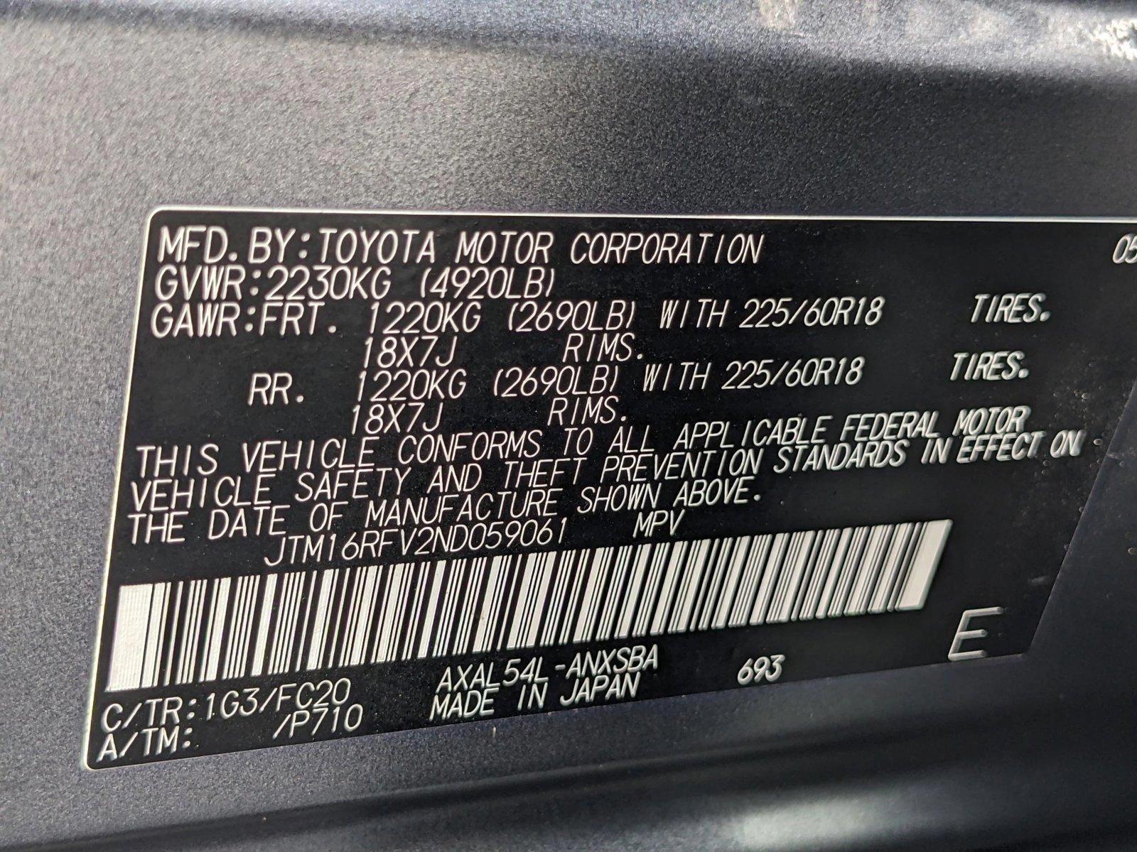 2022 Toyota RAV4 Vehicle Photo in MIAMI, FL 33172-3015