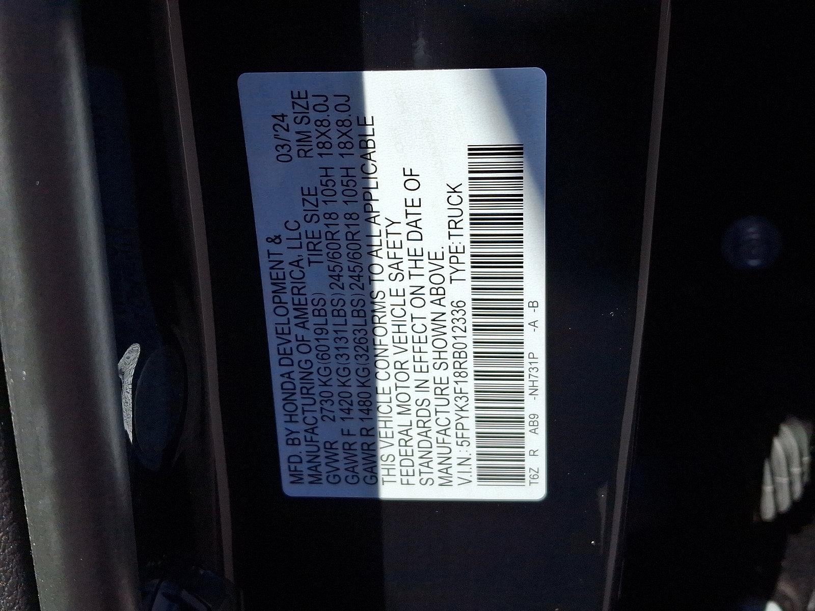 2024 Honda Ridgeline Vehicle Photo in Harrisburg, PA 17111