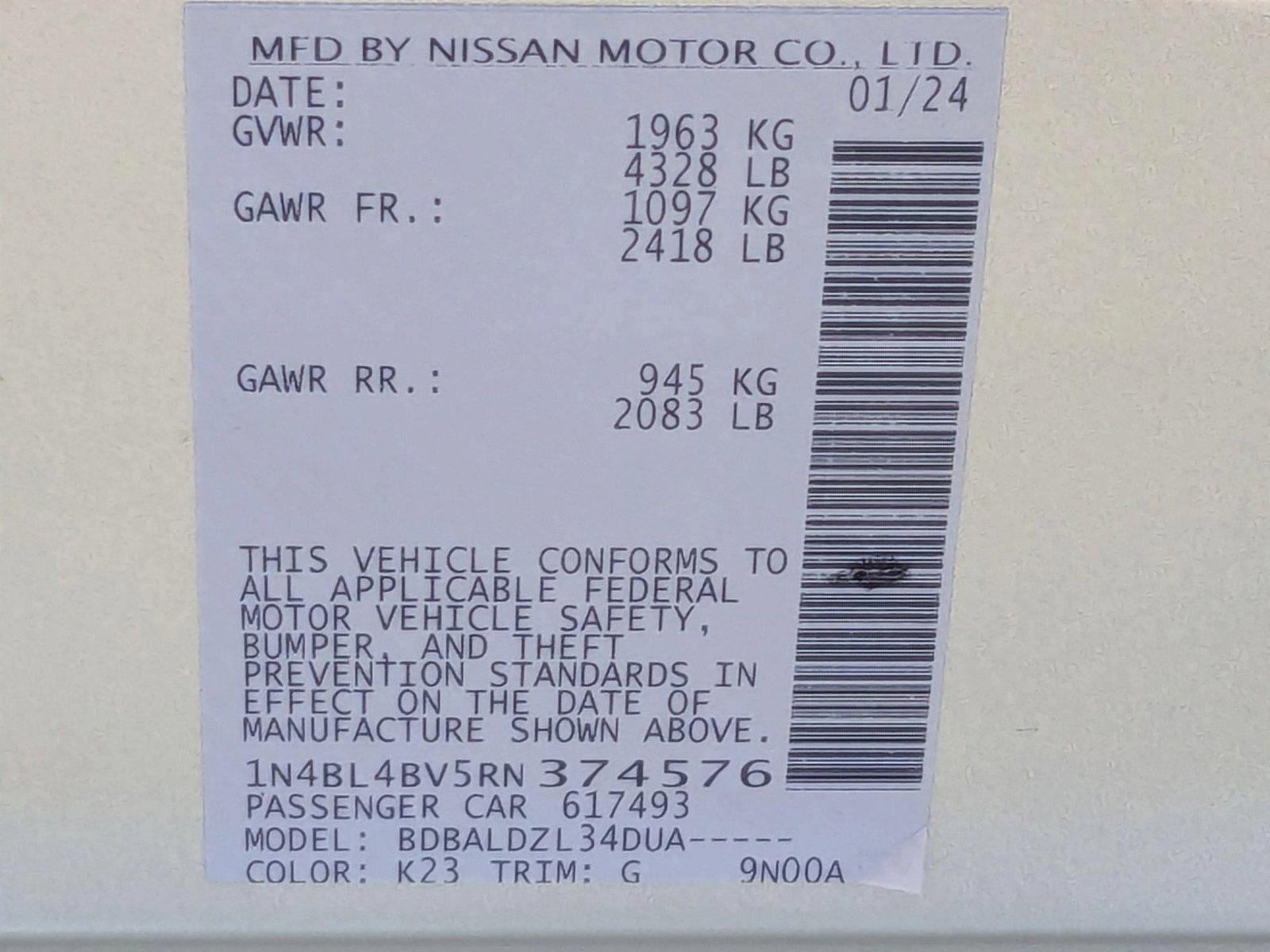 2024 Nissan Altima Vehicle Photo in Pembroke Pines , FL 33084