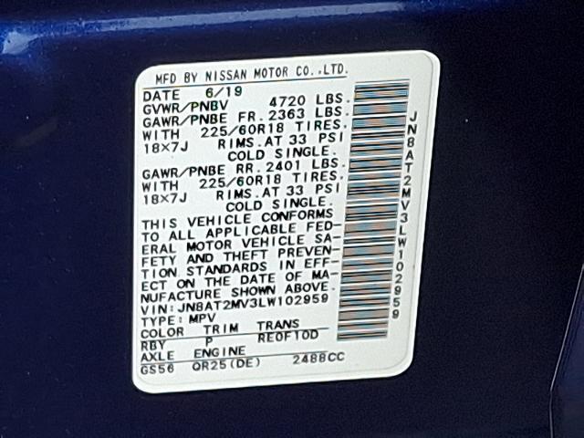 2020 Nissan Rogue Vehicle Photo in TREVOSE, PA 19053-4984