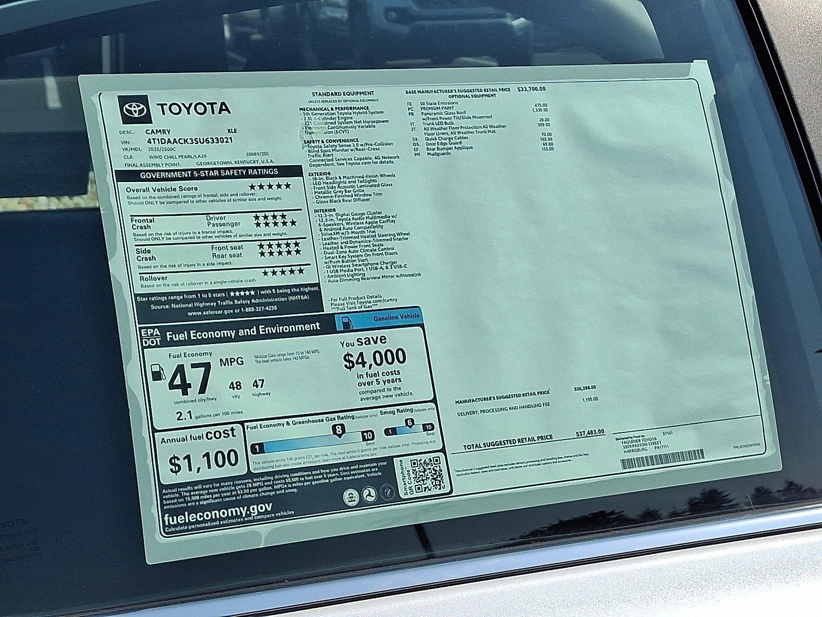 2025 Toyota Camry Vehicle Photo in Harrisburg, PA 17111