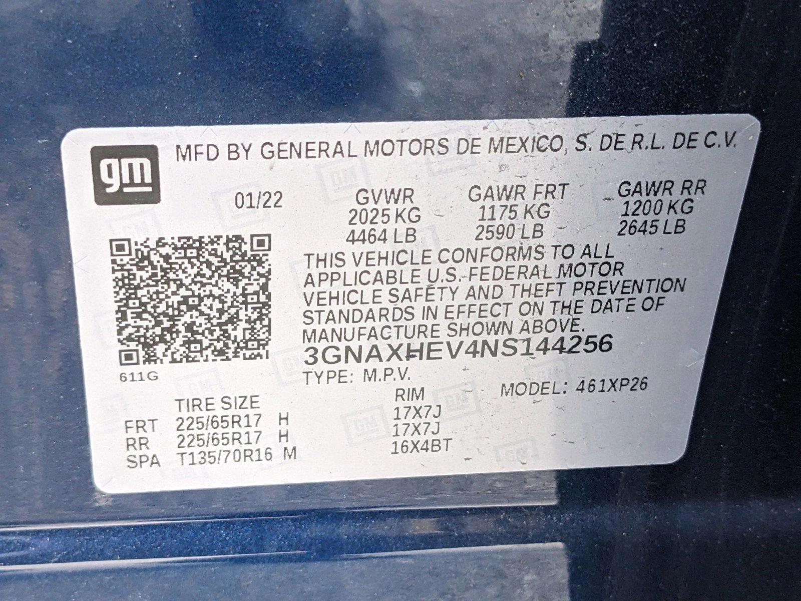 2022 Chevrolet Equinox Vehicle Photo in GREENACRES, FL 33463-3207