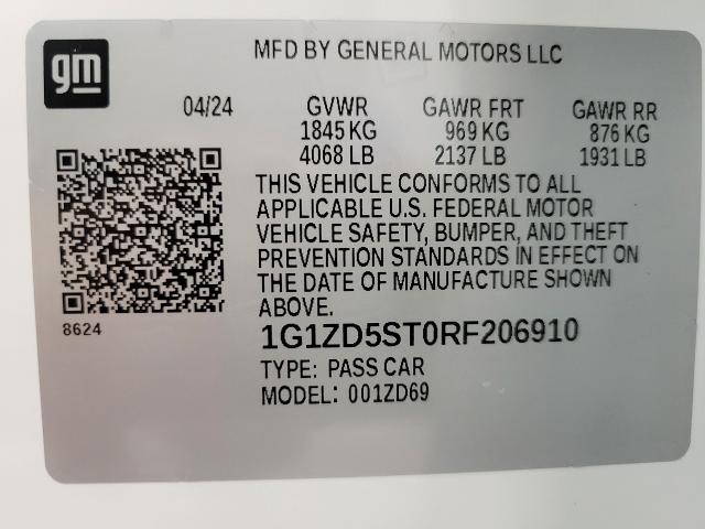 2024 Chevrolet Malibu Vehicle Photo in NEENAH, WI 54956-2243