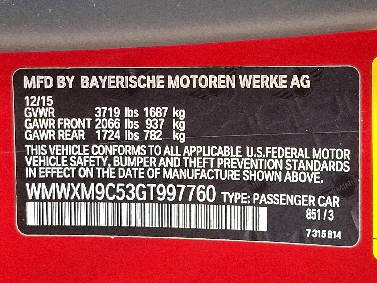 2016 MINI John Cooper Works Hardtop Vehicle Photo in Lancaster, PA 17601