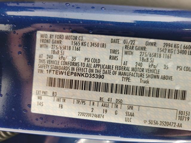 2022 Ford F-150 Vehicle Photo in APPLETON, WI 54914-4656