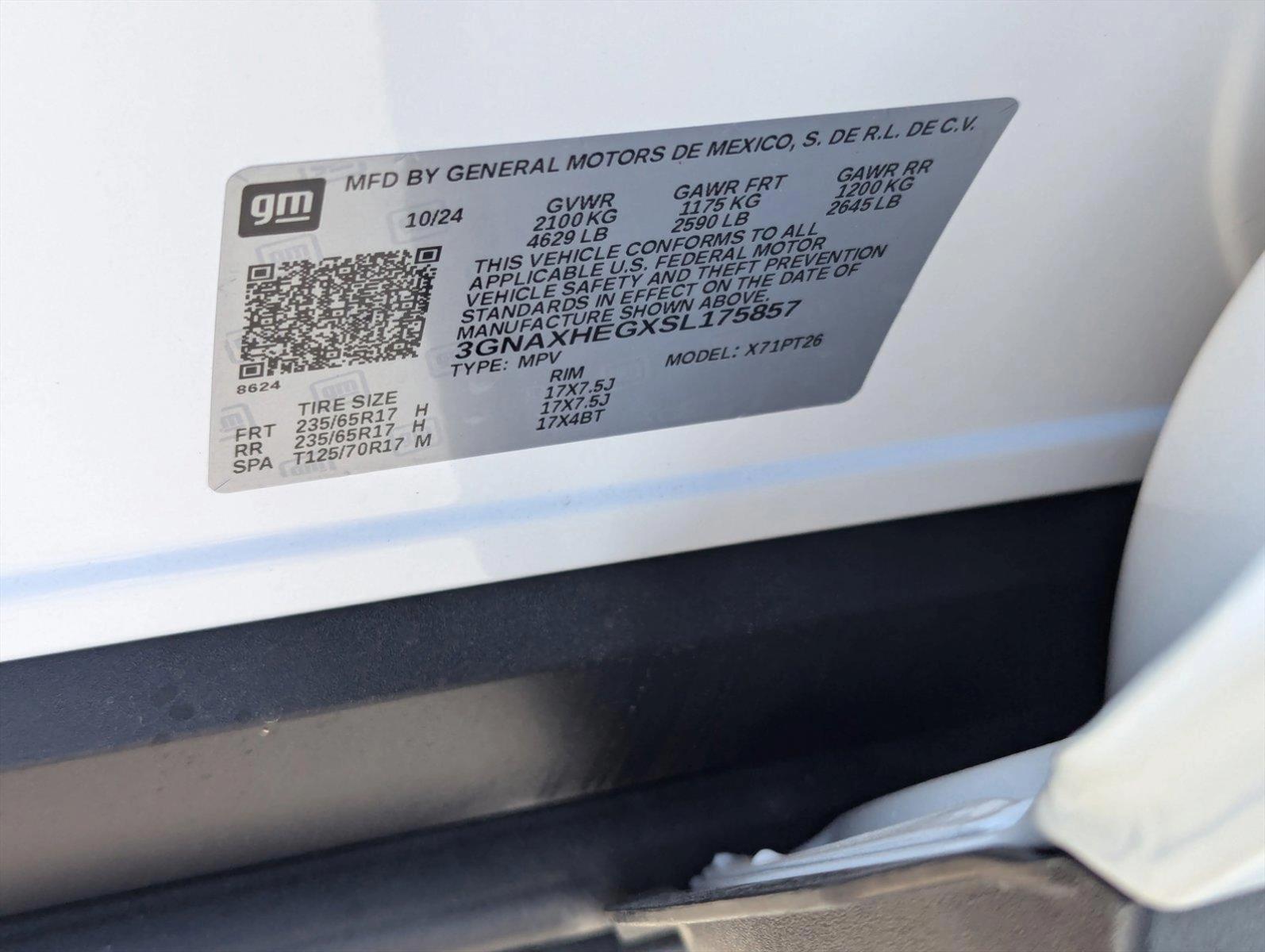 2025 Chevrolet Equinox Vehicle Photo in PEMBROKE PINES, FL 33024-6534