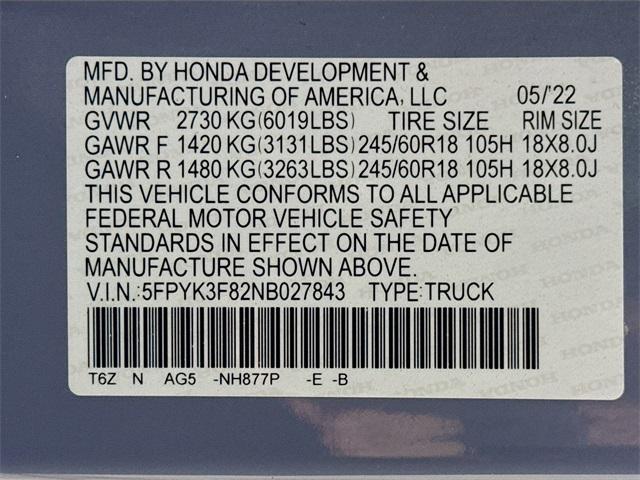 2022 Honda Ridgeline Vehicle Photo in Everett, WA 98204
