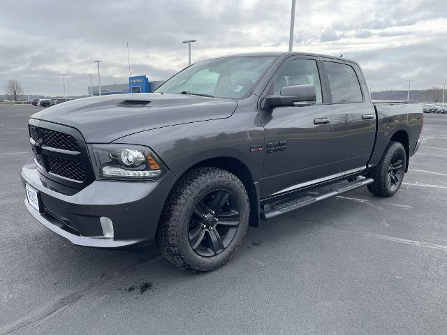 Gray 2018 RAM 1500 Sport Crew Cab 4WD Pickup Truck Four-Wheel Drive 8-Speed Automatic