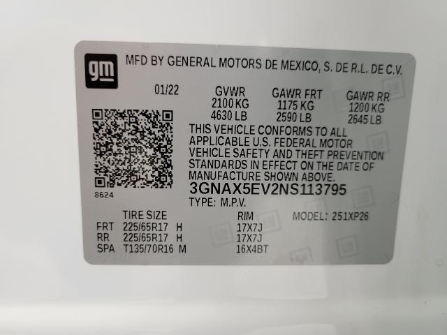 2022 Chevrolet Equinox Vehicle Photo in APPLETON, WI 54914-4656
