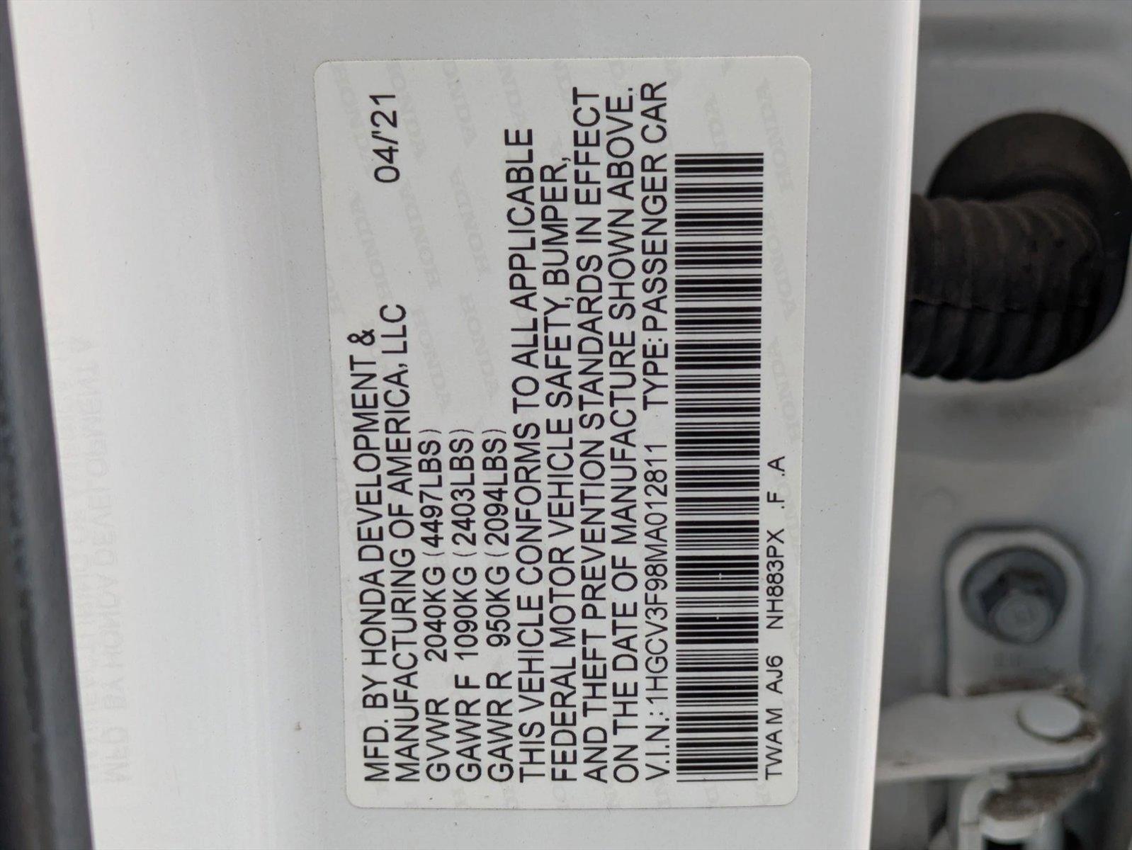 2021 Honda Accord Hybrid Vehicle Photo in Tustin, CA 92782