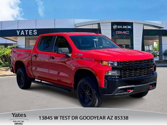 Red Hot 2021 Chevrolet Silverado 1500 Custom Trail Boss Crew Cab 4WD Pickup Truck Four-Wheel Drive Automatic