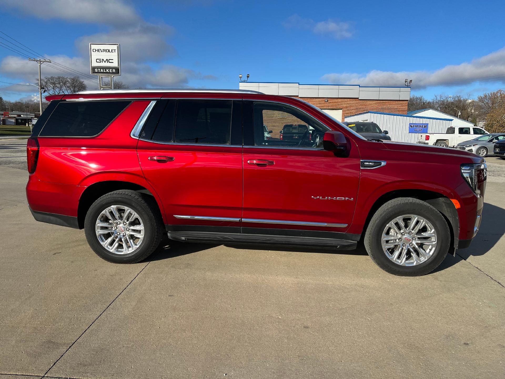 Certified 2023 GMC Yukon SLT with VIN 1GKS2BKD6PR144886 for sale in Creston, IA