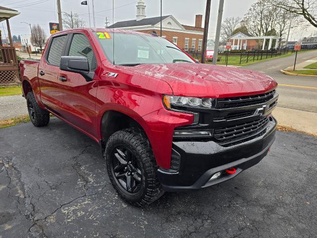 Used 2021 Chevrolet Silverado 1500 LT Trail Boss with VIN 1GCPYFEDXMZ445787 for sale in East Palestine, OH