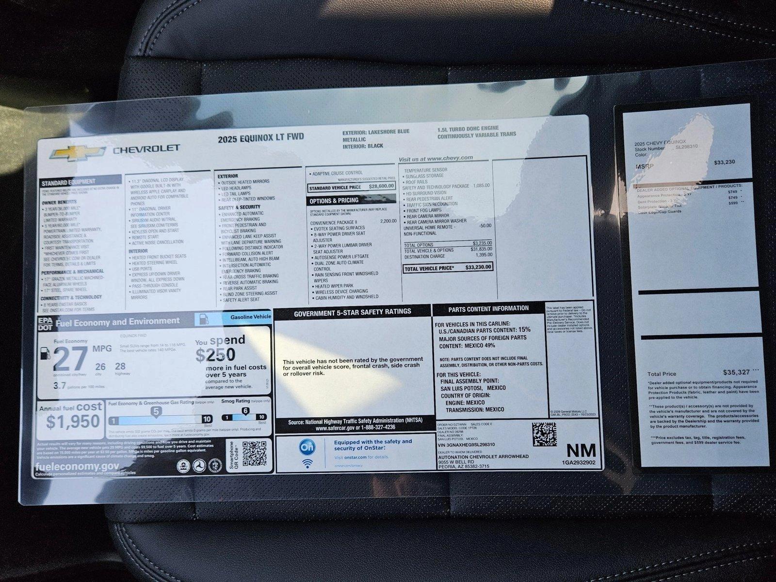 2025 Chevrolet Equinox Vehicle Photo in PEORIA, AZ 85382-3715