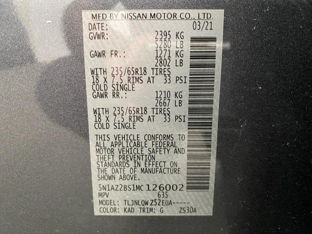 2021 Nissan Murano Vehicle Photo in Appleton, WI 54913