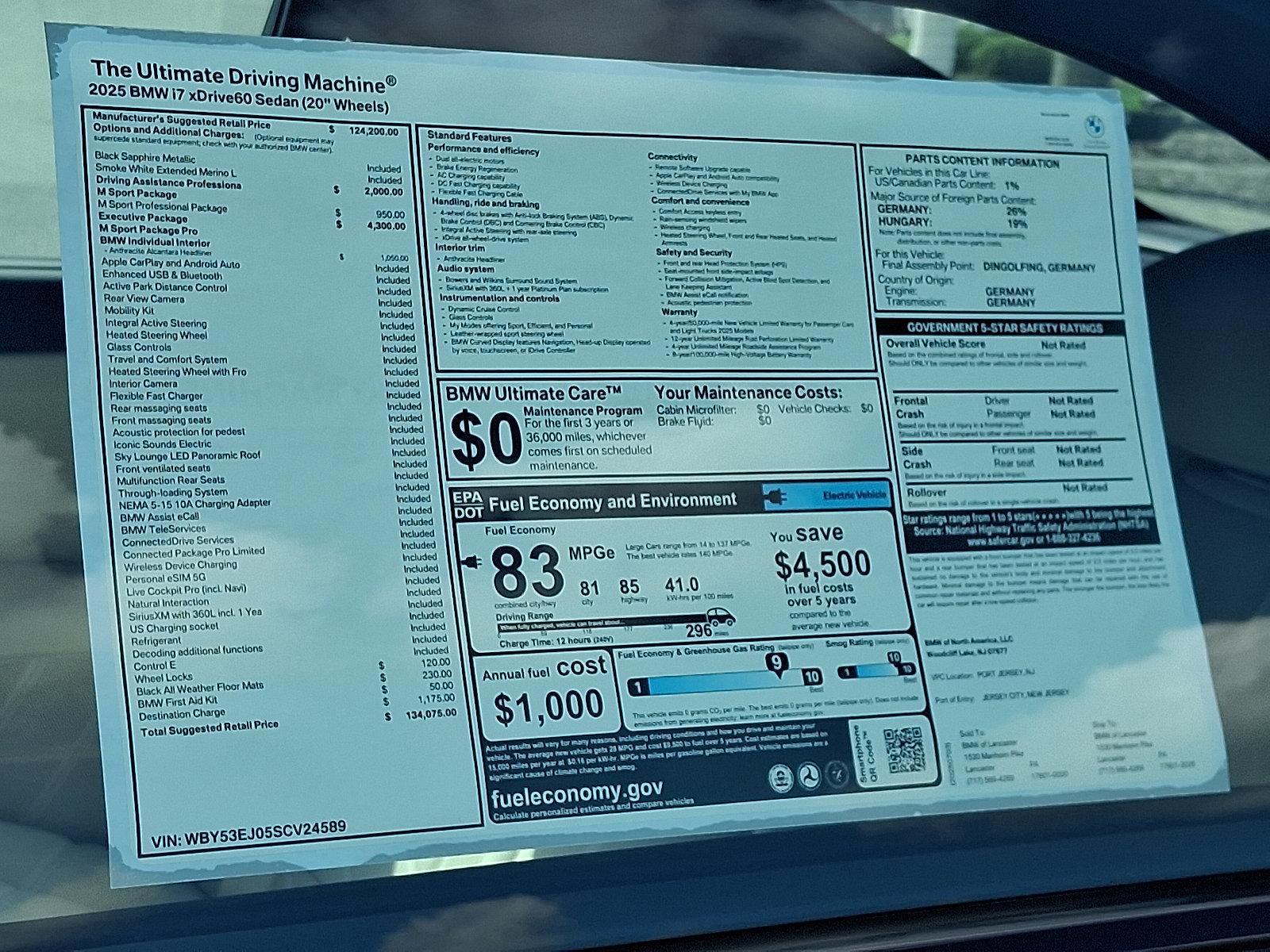 2025 BMW i7 Vehicle Photo in Lancaster, PA 17601