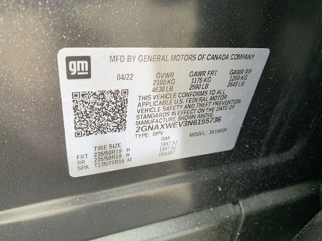 2022 Chevrolet Equinox Vehicle Photo in MOON TOWNSHIP, PA 15108-2571