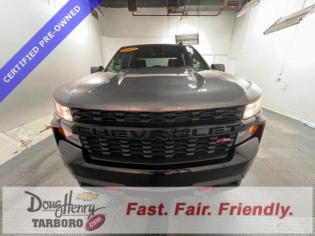 Certified 2021 Chevrolet Silverado 1500 Custom with VIN 3GCPYCEF1MG482176 for sale in Tarboro, NC