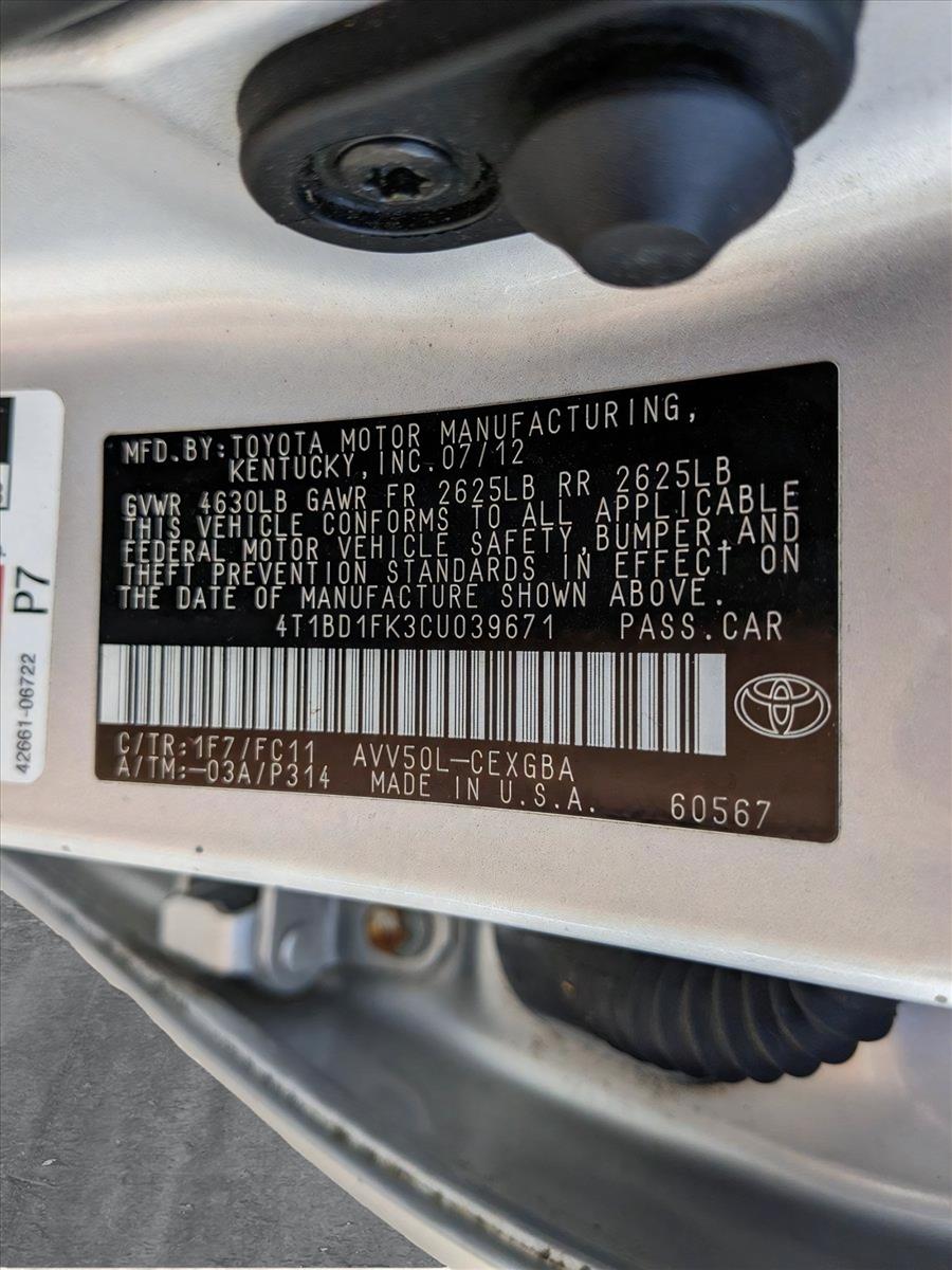 2012 Toyota Camry Hybrid Vehicle Photo in ORLANDO, FL 32808-7998