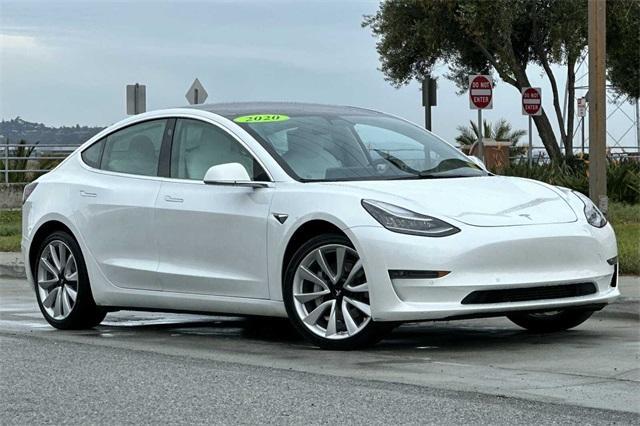 Used 2020 Tesla Model 3 Base with VIN 5YJ3E1EB7LF747406 for sale in Redwood City, CA