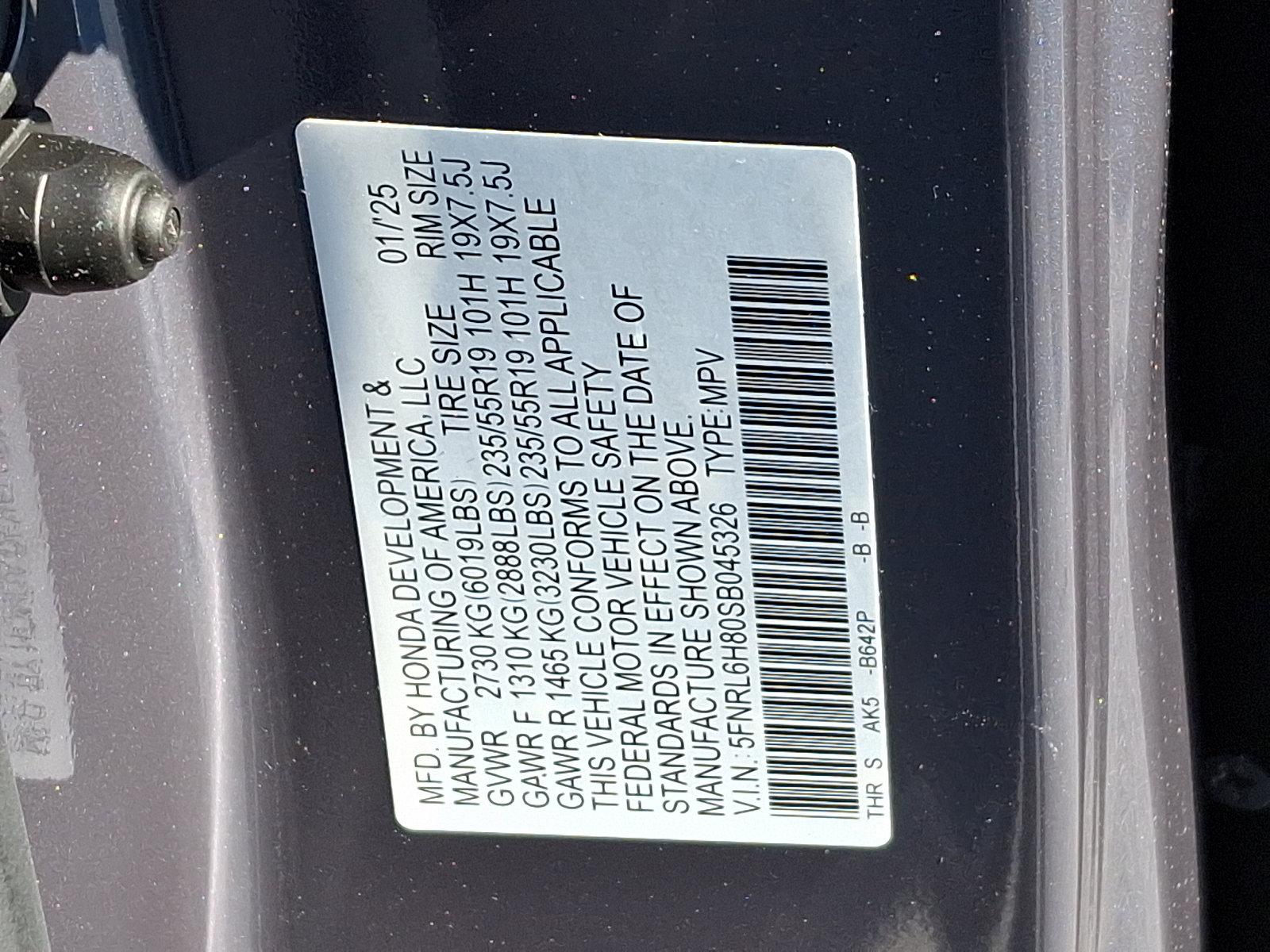 2025 Honda Odyssey Vehicle Photo in Harrisburg, PA 17111
