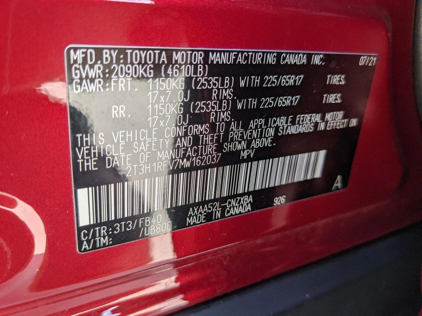 2021 Toyota RAV4 Vehicle Photo in Davie, FL 33331