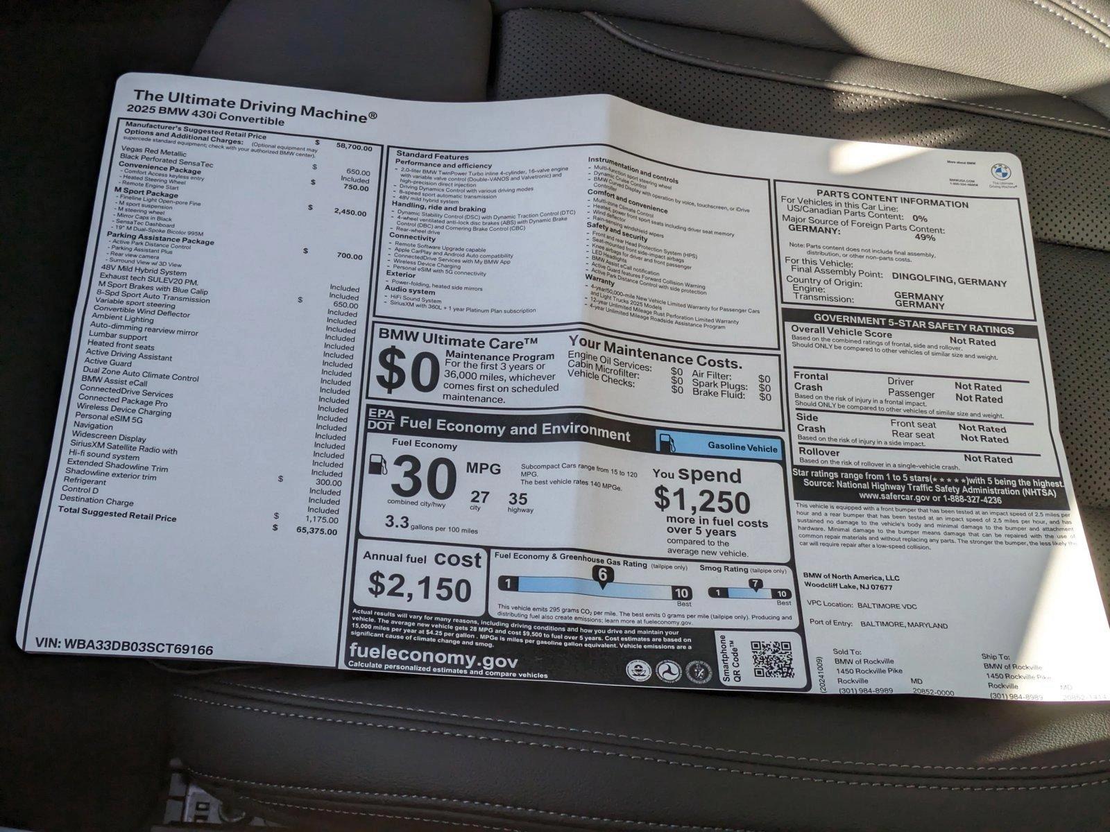 2025 BMW 430i Vehicle Photo in Rockville, MD 20852
