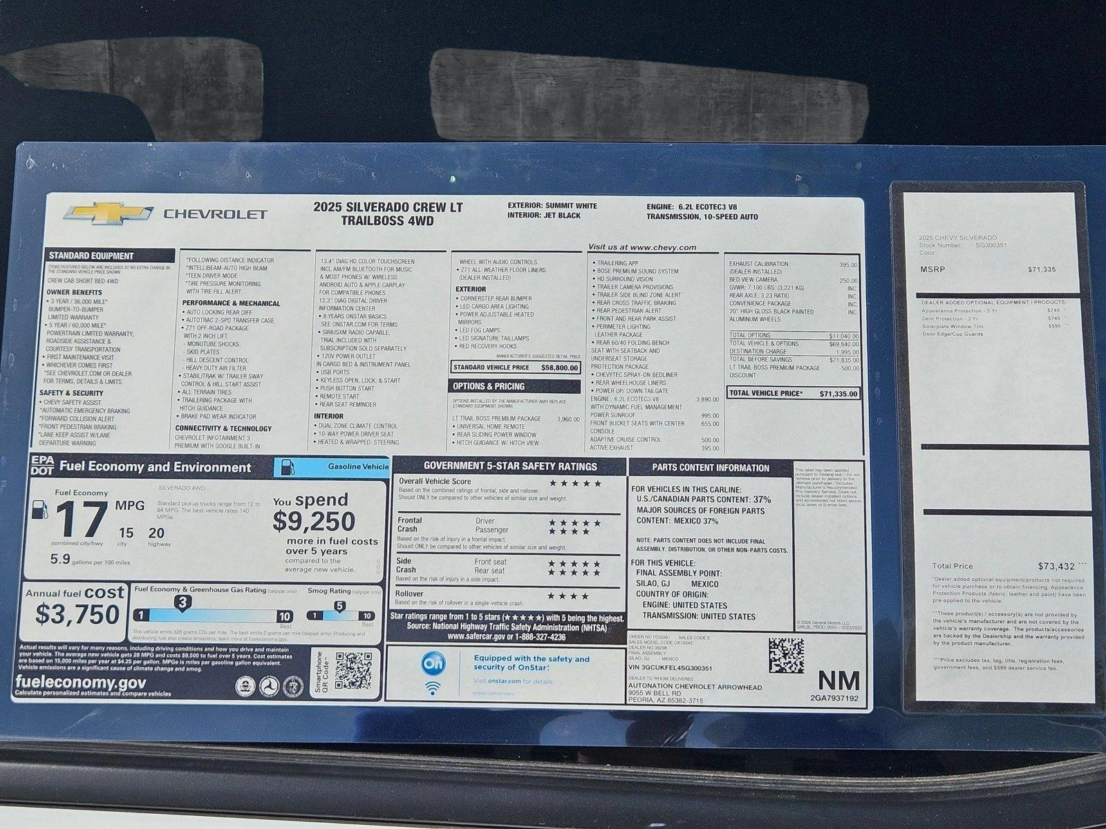 2025 Chevrolet Silverado 1500 Vehicle Photo in PEORIA, AZ 85382-3715
