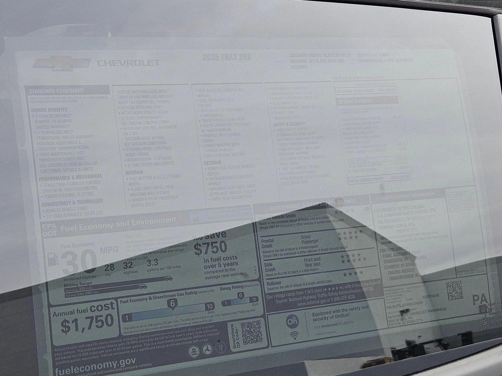 2025 Chevrolet Trax Vehicle Photo in PEORIA, AZ 85382-3715