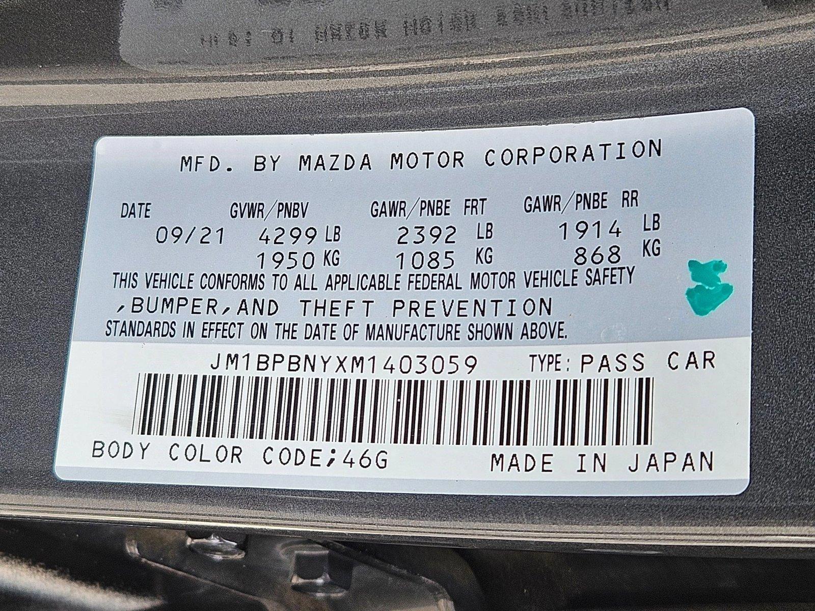 2021 Mazda Mazda3 Hatchback Vehicle Photo in HENDERSON, NV 89014-6702