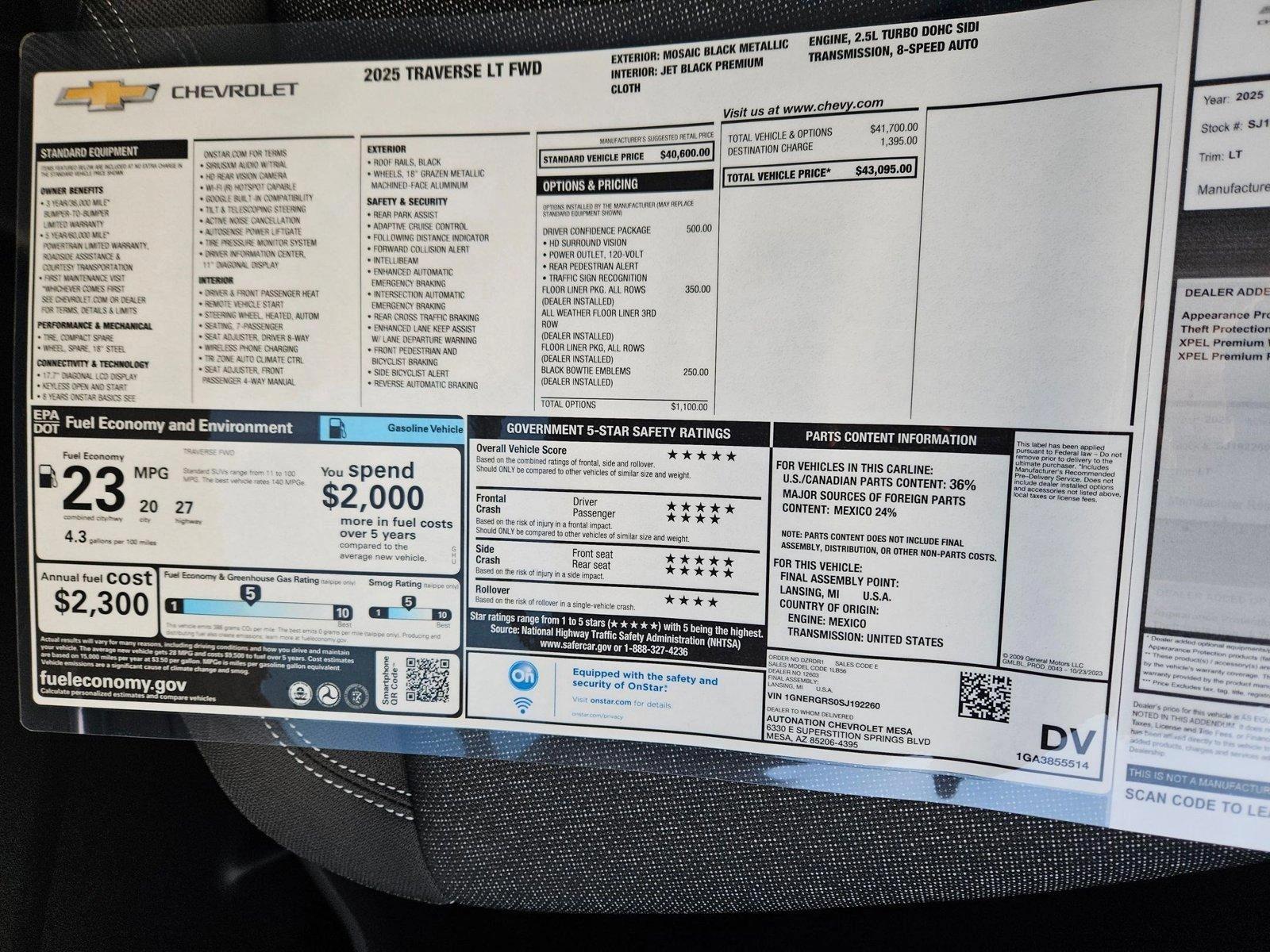 2025 Chevrolet Traverse Vehicle Photo in MESA, AZ 85206-4395