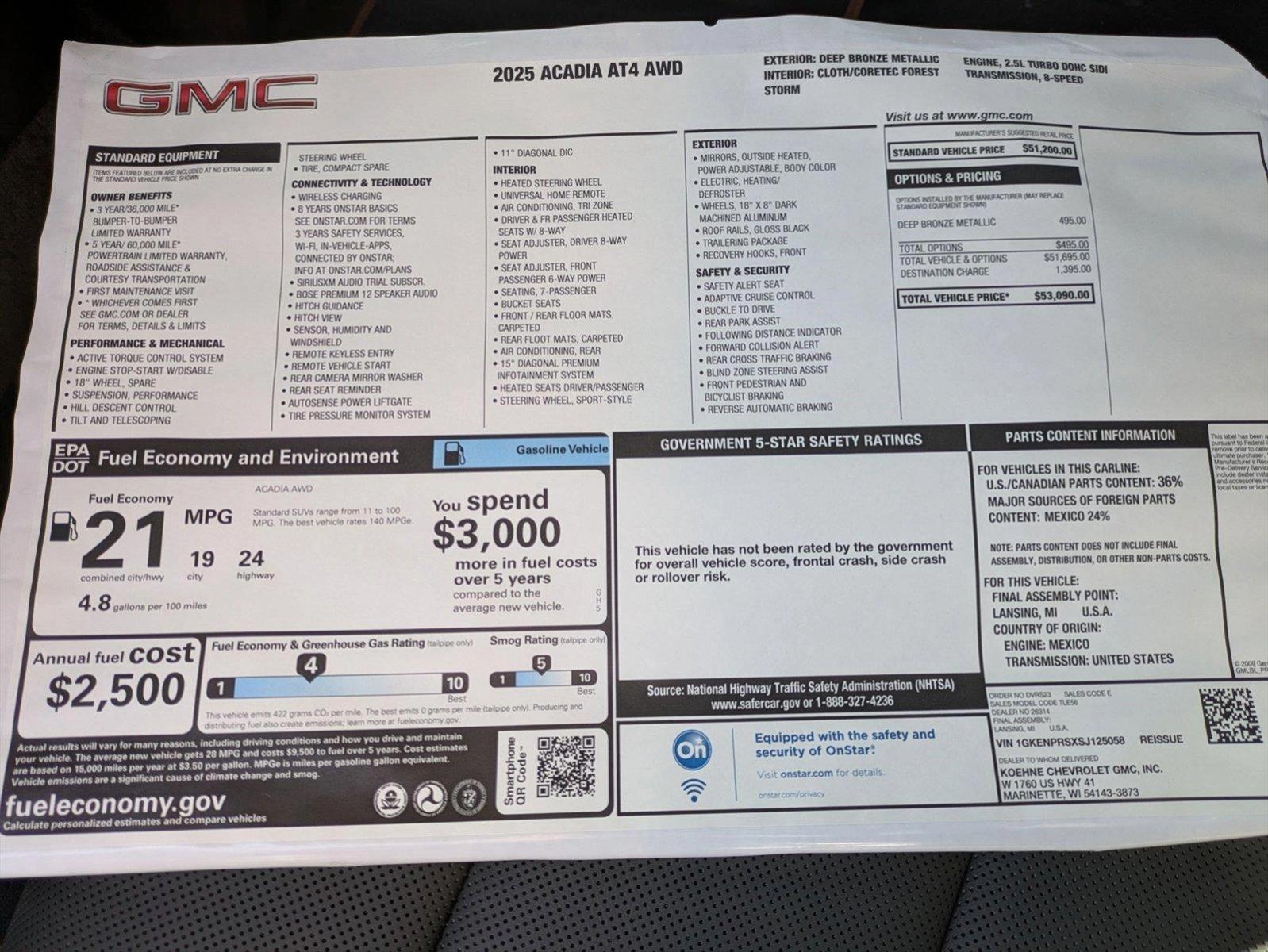 2025 GMC Acadia Vehicle Photo in GOLDEN, CO 80401-3850