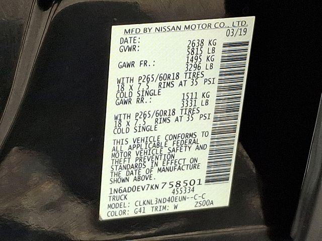 2019 Nissan Frontier Vehicle Photo in DANBURY, CT 06810-5034